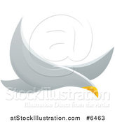 Vector Illustration of a Flying White Dove by AtStockIllustration