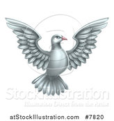 Vector Illustration of a Flying White Peace Dove by AtStockIllustration