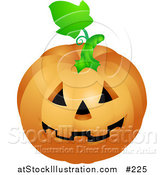 Vector Illustration of a Friendly Carved Halloween Jack O Lantern Pumpkin by AtStockIllustration