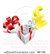 Vector Illustration of a Gift Box with a Lira Currency Symbol Springing out by AtStockIllustration