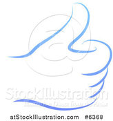 Vector Illustration of a Gradient Blue Hand Giving a Thumb up by AtStockIllustration