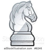 Vector Illustration of a Gradient Chess Knight Piece by AtStockIllustration