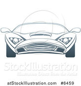 Vector Illustration of a Gradient Dark Blue Sports Car by AtStockIllustration