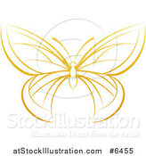 Vector Illustration of a Gradient Dark Yellow Butterfly by AtStockIllustration