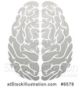 Vector Illustration of a Gradient Grayscale Human Brain by AtStockIllustration