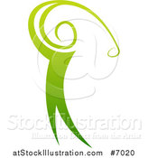 Vector Illustration of a Gradient Green Golfer Man Swinging a Club by AtStockIllustration