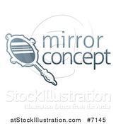 Vector Illustration of a Gradient Hand Mirror and Sample Text by AtStockIllustration