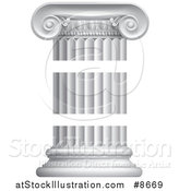 Vector Illustration of a Greek or Roman Column Pillar in Three Pieces by AtStockIllustration