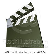 Vector Illustration of a Green Clapperboard by AtStockIllustration