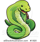 Vector Illustration of a Green Cobra Snake by AtStockIllustration