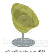 Vector Illustration of a Green Oval Chair by AtStockIllustration