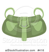 Vector Illustration of a Green Shoulder Bag Purse by AtStockIllustration
