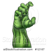 Vector Illustration of a Green Zombie Hand by AtStockIllustration