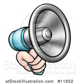 Vector Illustration of a Hand Holding a Megaphone by AtStockIllustration