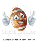 Vector Illustration of a Happy American Football Character Mascot Giving Two Thumbs up by AtStockIllustration