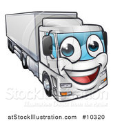 Vector Illustration of a Happy Big Rig Lorry Truck Mascot by AtStockIllustration