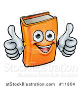 Vector Illustration of a Happy Book Character Mascot Giving Two Thumbs up by AtStockIllustration