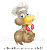 Vector Illustration of a Happy Brown Chef Chicken Giving a Thumb up by AtStockIllustration