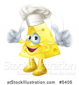 Vector Illustration of a Happy Cheese Chef Holding Two Thumbs up by AtStockIllustration