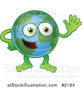 Vector Illustration of a Happy Globe Waving by AtStockIllustration