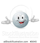 Vector Illustration of a Happy Golf Ball Mascot by AtStockIllustration