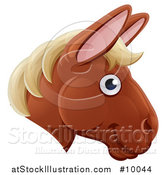 Vector Illustration of a Happy Horse Face Avatar by AtStockIllustration