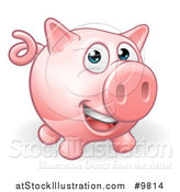 Vector Illustration of a Happy Pig by AtStockIllustration