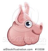 Vector Illustration of a Happy Pig Face Avatar by AtStockIllustration