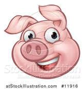 Vector Illustration of a Happy Pig Mascot by AtStockIllustration