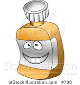 Vector Illustration of a Happy Pill Bottle Character by AtStockIllustration