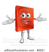 Vector Illustration of a Happy Red Book Mascot by AtStockIllustration