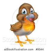 Vector Illustration of a Happy Robin Bird by AtStockIllustration