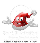 Vector Illustration of a Happy Smiling Christmas Santa Hat Mascot by AtStockIllustration