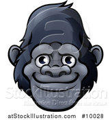 Vector Illustration of a Happy Smiling Gorilla Face Avatar by AtStockIllustration