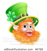 Vector Illustration of a Happy St Patricks Day Leprechaun Wearing a Top Hat by AtStockIllustration