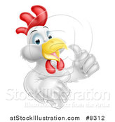 Vector Illustration of a Happy White Chicken Giving a Thumb up by AtStockIllustration