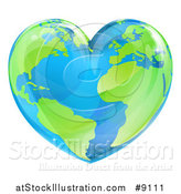 Vector Illustration of a Heart Earth by AtStockIllustration