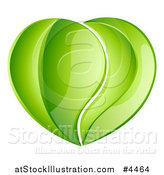 Vector Illustration of a Heart Made of Reflective Green Leaves by AtStockIllustration