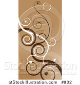 Vector Illustration of a Heart Swirls Abstract Background by AtStockIllustration