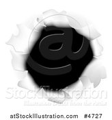 Vector Illustration of a Hole Torn Through White Paper by AtStockIllustration