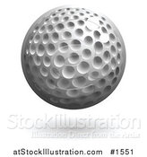 Vector Illustration of a Hovering Dimpled Golf Ball by AtStockIllustration