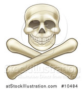 Vector Illustration of a Human Skull over Crossbones by AtStockIllustration