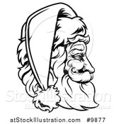 Vector Illustration of a Jolly Santa Claus Face by AtStockIllustration