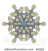 Vector Illustration of a Kaleidoscope Arabic Floral Pattern by AtStockIllustration