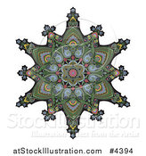 Vector Illustration of a Kaleidoscope Arabic Ottoman Floral Design by AtStockIllustration