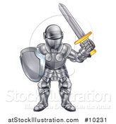 Vector Illustration of a Knight in a Suit of Armour by AtStockIllustration