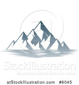 Vector Illustration of a Lake with Mountains Landscape by AtStockIllustration