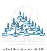 Vector Illustration of a Linking Diagram of Networked Business People by AtStockIllustration