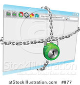 Vector Illustration of a Locked Secure Internet Browser by AtStockIllustration