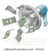 Vector Illustration of a Megaphone with Cash Money by AtStockIllustration